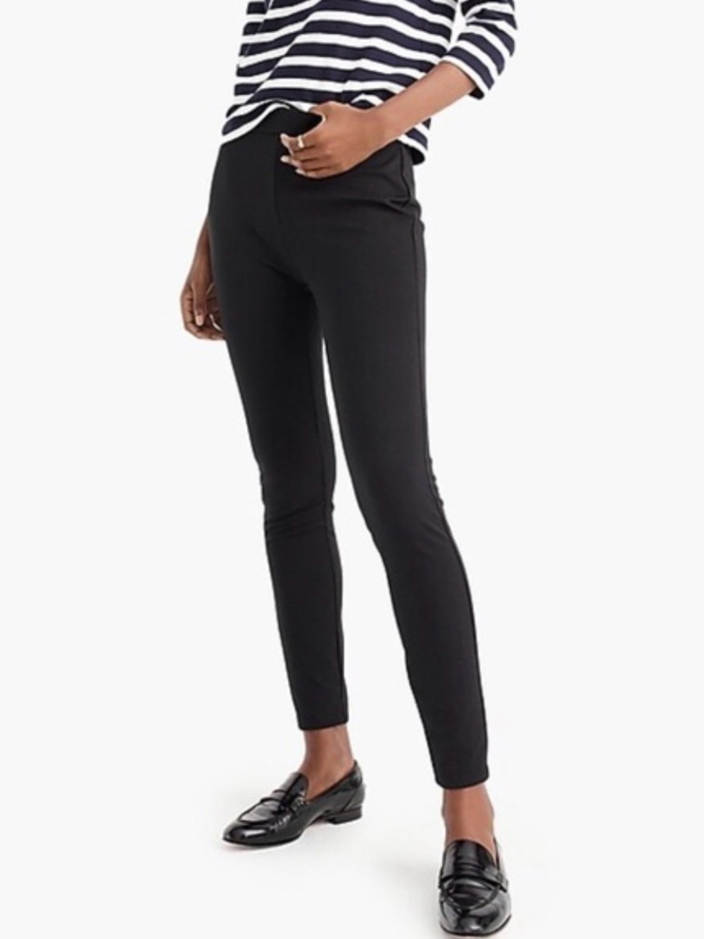 J Crew Any Day Pant Eco Ponte Black Pull On Size Medium